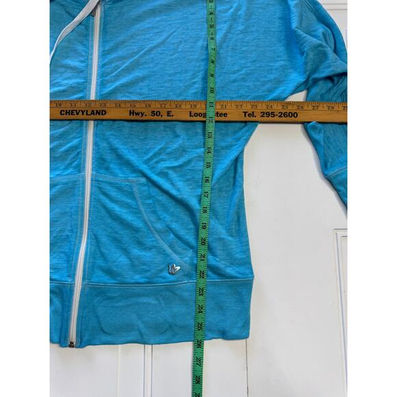 Lane Bryant Active Women’s Size 14/16 Zip Up Hooded Sweatshirt Hoodie Teal Blue - Picture 7 of 8